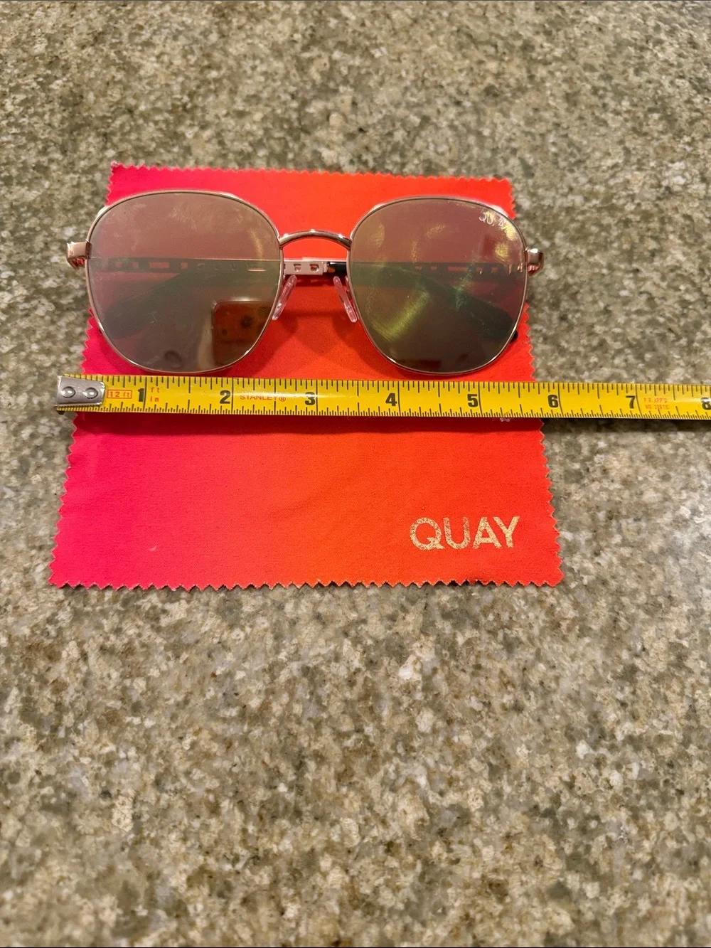 Quay Australia Round Metal Sunglasses with mirror Lenses